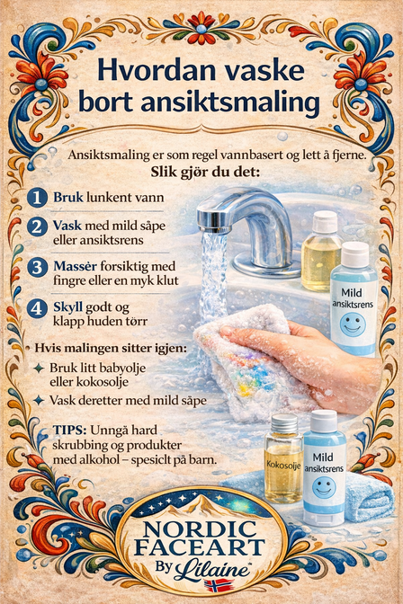 Hvordan vaske bort ansiktsmaling