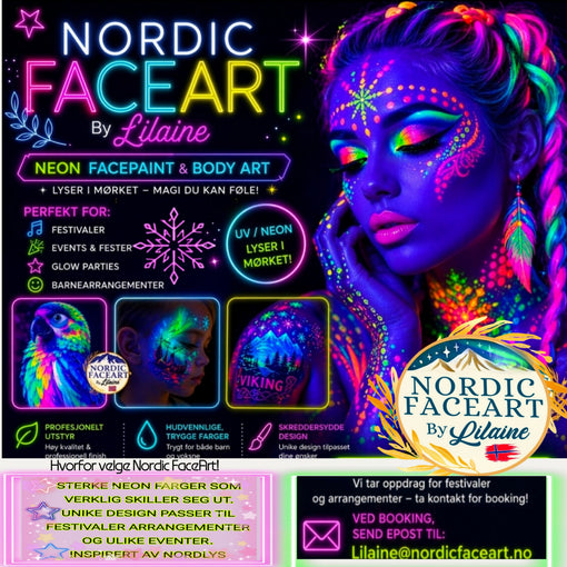 Neon Facepaint & Body Art – UV Glow