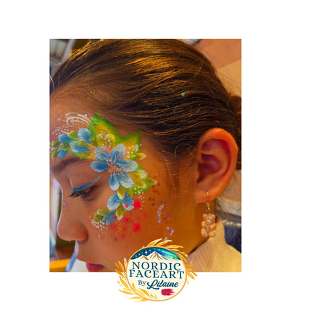 🌸 Hvordan male en blomst med ansiktsmaling