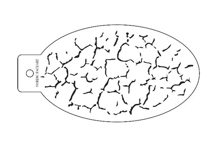 Cracked design- Stensil fra Nordic FaceArt