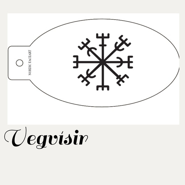 Vegvísir Stensil – Nordic FaceArt