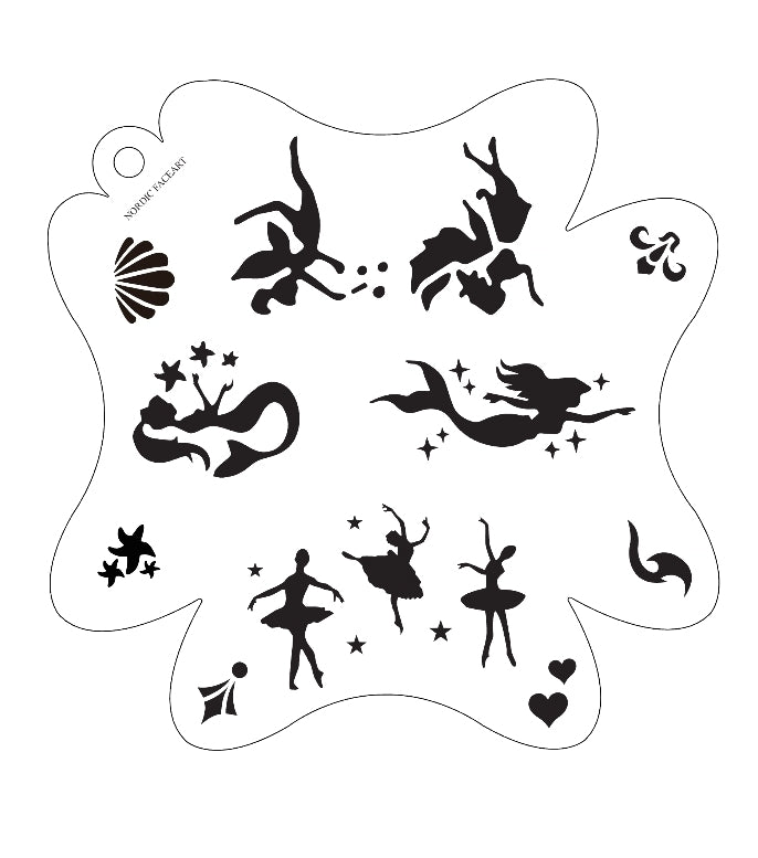 Eventyrdans Stensil – Nordic FaceArt