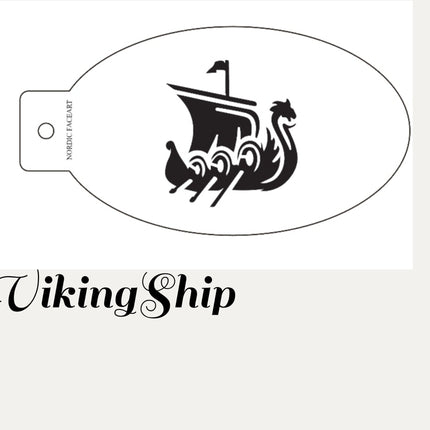 Viking skip Stensil – Nordic FaceArt
