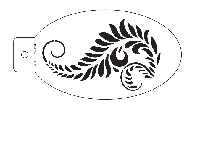Naturens Smykke – høyre- Stensil fra Nordic FaceArt