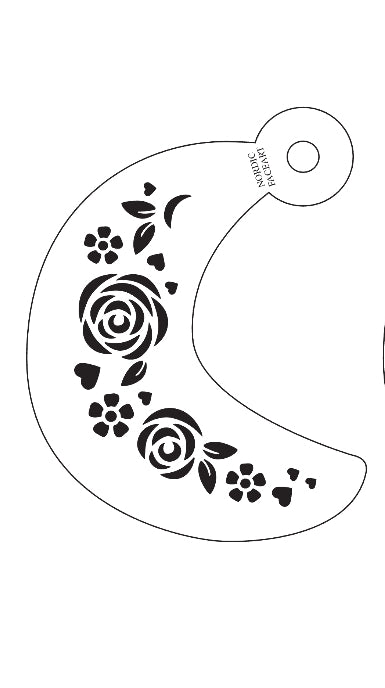 Rosekrans – Stensil fra Nordic FaceArt