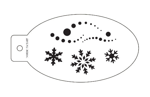 Snowflakes – Stensil fra Nordic FaceArt