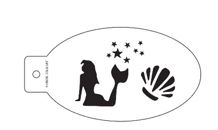 Freia Havfrue – Stensil fra Nordic FaceArt