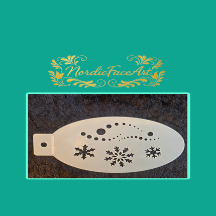 Snowflakes – Stensil fra Nordic FaceArt