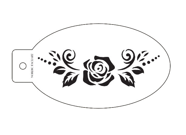 Nordisk Rose - Stensil fra Nordic FaceArt