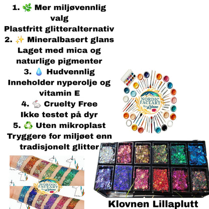 Glittergel palette.