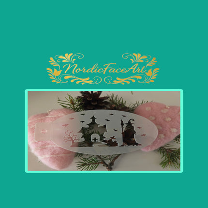 Hunted house  – Stensil fra Nordic FaceArt