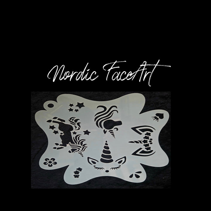 Enhjørning & Magi Stensil – Nordic FaceArt