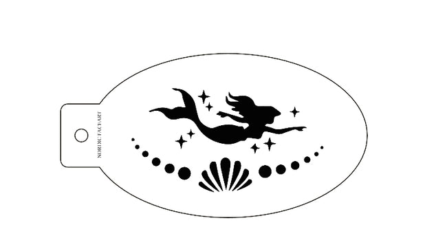 Mermaid– Stensil fra Nordic FaceArt