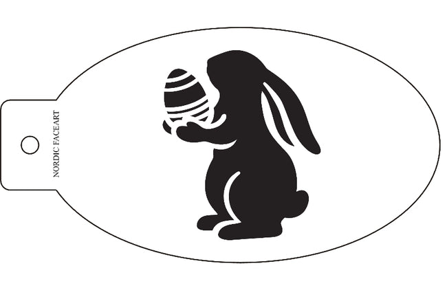 Påskehare med Egg Stensil - Påske