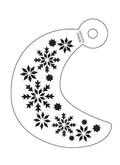 Snøfnugg – Stensil fra Nordic FaceArt