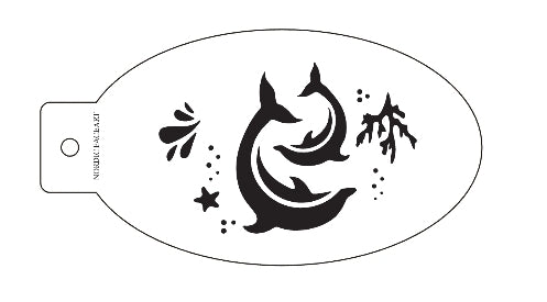Delfindans – Stensil fra Nordic FaceArt