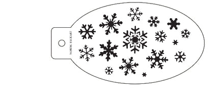 Snowflakes / Snøkrystaller– Stensil fra Nordic FaceArt