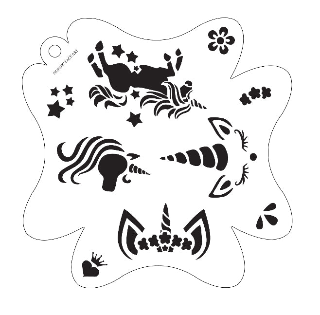 Enhjørning & Magi Stensil – Nordic FaceArt