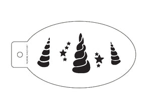 Enhjørninghorn Stensil fra Nordic FaceArt